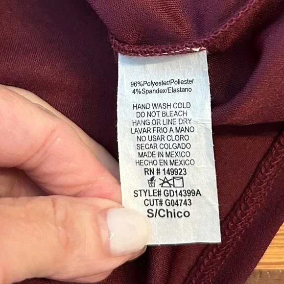 Windsor Play It Cool Crepe Mini Dress Women’s SZ Small Burgundy Fall NEW - Picture 8 of 9